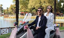 Bursa’da gelin arabası yerine motosikletle şehir turu
