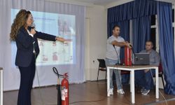 Karacabey Belediyesi'nden öğrencilere 'yangın eğitimi'