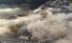 Bursa'da yağış yerini sisli bir havaya bıraktı