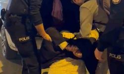 Agresif tavırları nedeniyle kendisine müdahale etmek isteyen polislere saldırdı