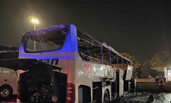 AŞTİ’de otobüs yangını paniğe neden oldu
