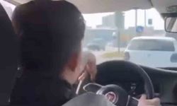 Bursa’da trafikte tehlikeli ’makas’: Direksiyon tutuşu pes dedirtti