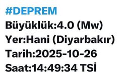 Diyarbakır’da korkutan deprem