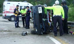 Giresun’da otomobil takla attı: 2 yaralı
