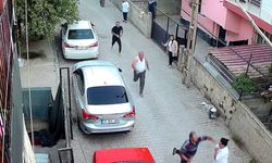 Kaçan şahsı tutmaya çalışan kadın yumruk yedi