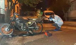 Karaman’da bir kişi iddia üzerine motosikletini yaktı