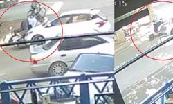 Kaza anları kamerada: Bir ay geçmeden ikinci defa aynı motosikletliye otomobil çarptı
