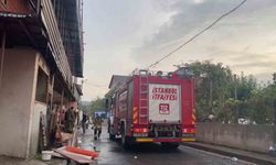 Kereste atölyesinde çıkan yangın korkuttu: O anlar kamerada