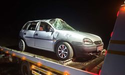 Keşan’da otomobil takla attı: 2 yaralı