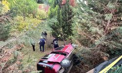 Kontrolden çıkan araç bir evin bahçesine uçtu, 2 kişi yaralandı