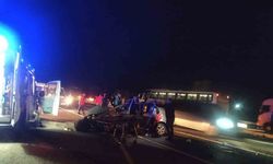 Konya’da yolcu otobüsü ile otomobil çarpıştı: 2 yaralı