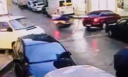 Ters yönden çıkan otomobile çarpmamak için kaza yaptı: O anlar kamerada