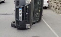 Trafik kazasında otomobil devrildi: 1 kişi yaralandı