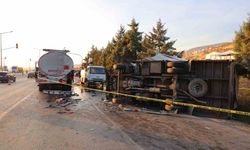 Yakıt tankerine çarpan kamyonetin sürücüsü hayatını kaybetti