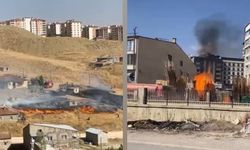 Yüksekova’da çıkan iki farklı yangın kontrol altına alındı
