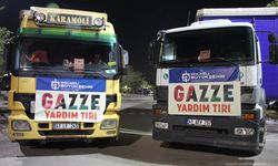 Gazze'ye yardım tırları dualarla uğurlandı