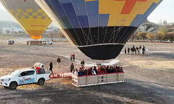 Kapadokya'da balonlar öğretmenler için havalandı