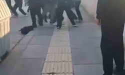 Ankara'da çıkan kavgada çocuk defalarca tekmelendi