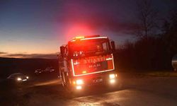 Bahçede plastik kablo yaktı, ekipleri harekete geçirdi