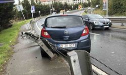 Beşiktaş’ta yağmurun etkisiyle aynı yolda peş peşe iki kaza