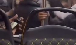 Bursa’da otobüste yumruk yumruğa kavga kamerada