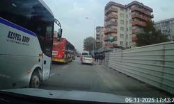 Bursa’da trafikte yol verme tartışması kamerada
