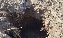 Çivril’de tarlada oluşan obruk korkuttu