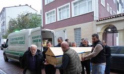 Dere yatağında cenazelerine ulaşılan anne ve oğlunun cenazesi ilçeye getirildi