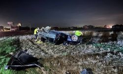 Erzincan’da takla atan otomobilde 2 kişi yaralandı