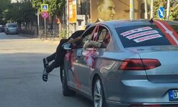 Gelin aracının önünü kesti, 50 TL aldı, beğenmedi