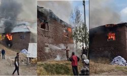 Hakkari’de 2 katlı toprak evde yangın