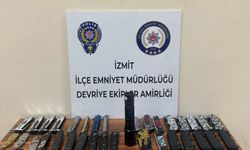 İzmit’te iki çocuğun üzerinde 52 kesici alet ele geçirildi
