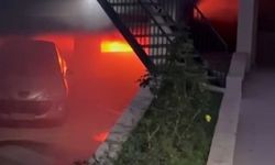 Kahramanmaraş’ta elektrikli otomobil alev alev yandı