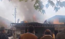 Kaporta atölyesinde yangın