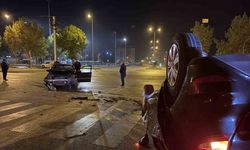 Kayseri’de kazaya karışan otomobil takla attı: 2 yaralı