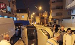 Kontrolden çıkan otomobil yan döndü: 1 yaralı