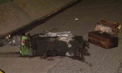 Kuzey Marmara Otoyolu’nda kamyonun lastiğinde başlayan yangın, dorseyi kullanılamaz hale getirdi