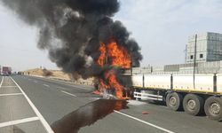 Malatya-Elazığ Karayolu’nda tır yangını