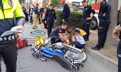 Motosiklet kazasında yaralının sıkışan ayağını itfaiye kurtardı