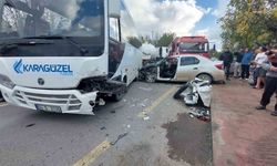 Önce yavaşlayan araca ardından karşı yönden gelen otomobile çarptı: 1 yaralı