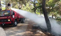 Ormanlık alanda çıkan yangını vatandaşlar söndürdü