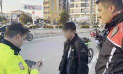Polisten kaçan 15 yaşındaki motosiklet sürücüsüne 45 bin 746 lira ceza