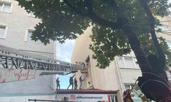 Polisten kaçmaya çalışırken baca boşluğuna sıkıştı