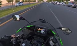 Şehir içinde 181 kilometre hız yapan motosikletli o anları sosyal medyadan paylaştı