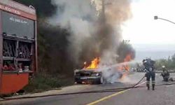 Seyir halindeki otomobil alevlere teslim oldu