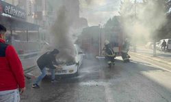 Seyir halindeki otomobilde yangın