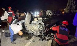 Takla atan araçta sürücü hafif yaralandı