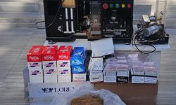 Uşak’ta çok sayıda kaçak makaron ve tütün ele geçirildi