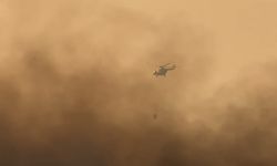 Yüksekova’nın kuş cennetindeki yangına havadan müdahale