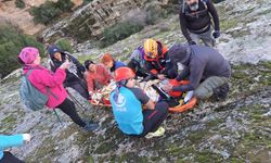 Yürüyüş yaparken dere yatağına düşen şahıs kurtarıldı